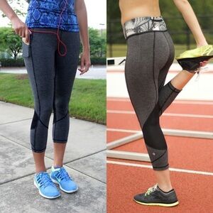 Lululemon 💕Pace Rival Crop Wee Stripe Butterfly